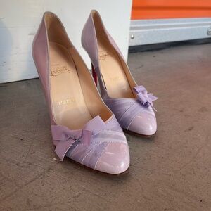 Christian Louboutin Lilac Purple Bow Heels